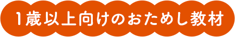 1歳以上向けのおためし教材